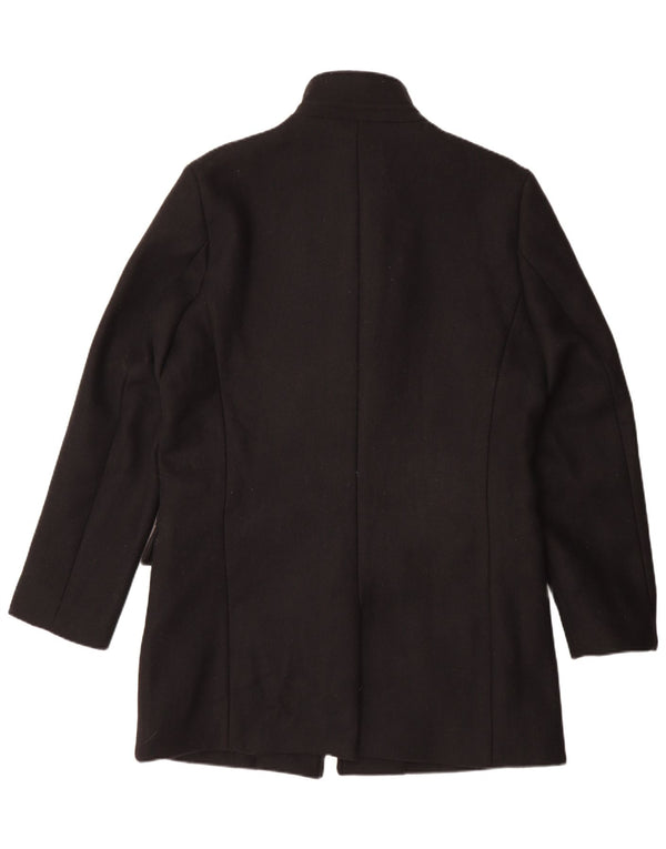 Επιλεγμένο ανδρικό πανωφόρι Homme UK 42 XL Μαύρο Μάλλινο