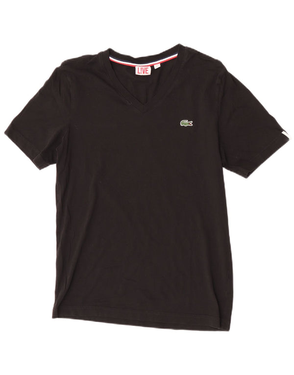 Ανδρικό T-Shirt Lacoste Top Size 3 Small μαύρο βαμβακερό