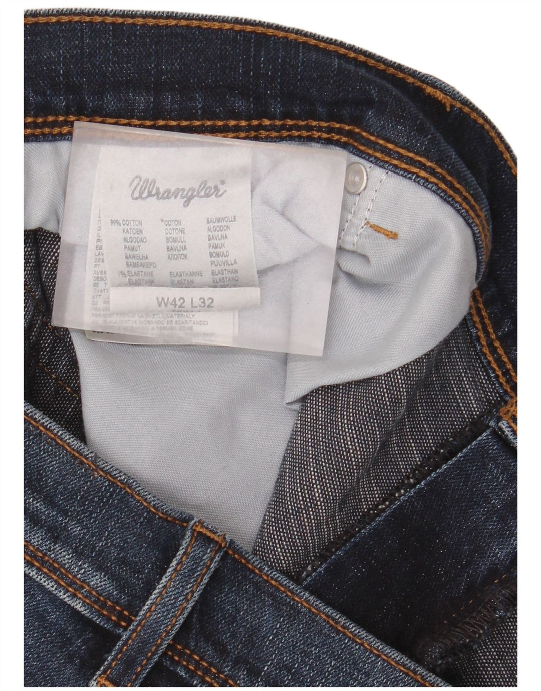 Ανδρικό τζιν ίσιο Wrangler W42 L32 Navy Blue Cotton