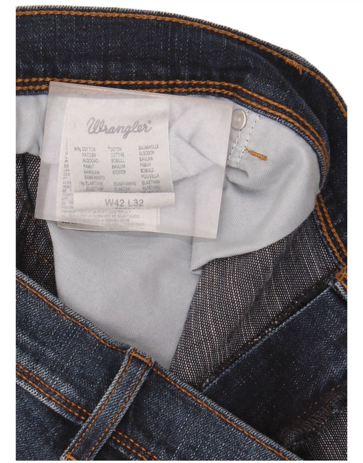Ανδρικό τζιν ίσιο Wrangler W42 L32 Navy Blue Cotton