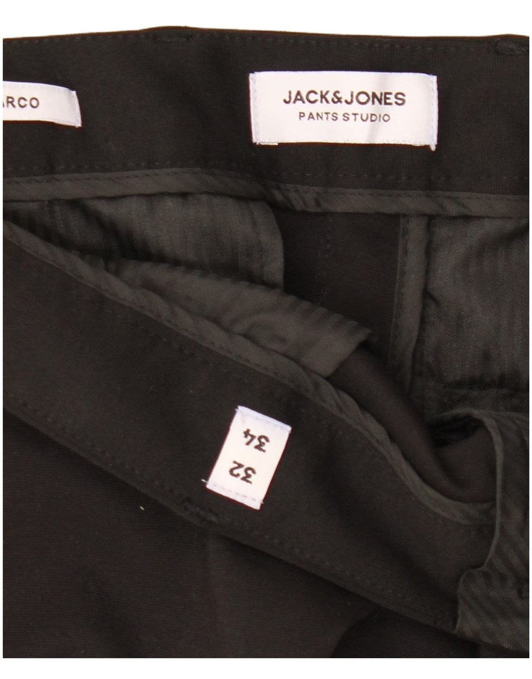 Jack & Jones Ανδρικό παντελόνι Chino Marco Slim W32 L34 Μαύρο πολυεστέρα