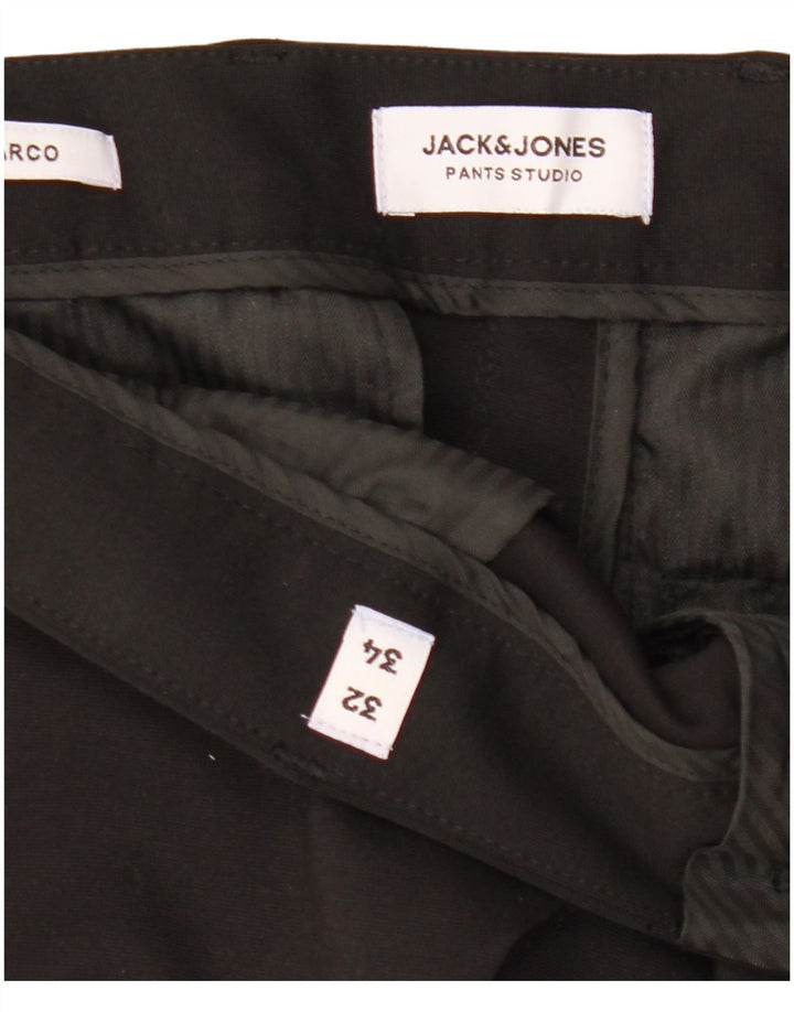 Jack & Jones Ανδρικό παντελόνι Chino Marco Slim W32 L34 Μαύρο πολυεστέρα