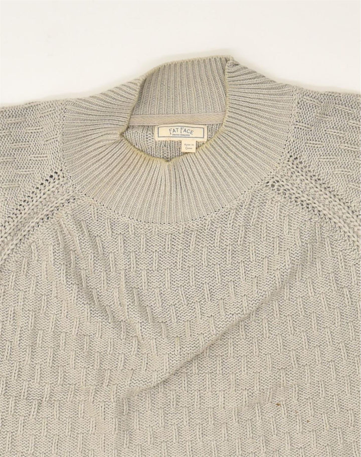 FAT FACE Womens Turtle Neck Jumper Sweater UK 20 2XL Grey Cotton | Vintage Fat Face | Thrift | Second-Hand Fat Face | Used Clothing | Messina Hembry 