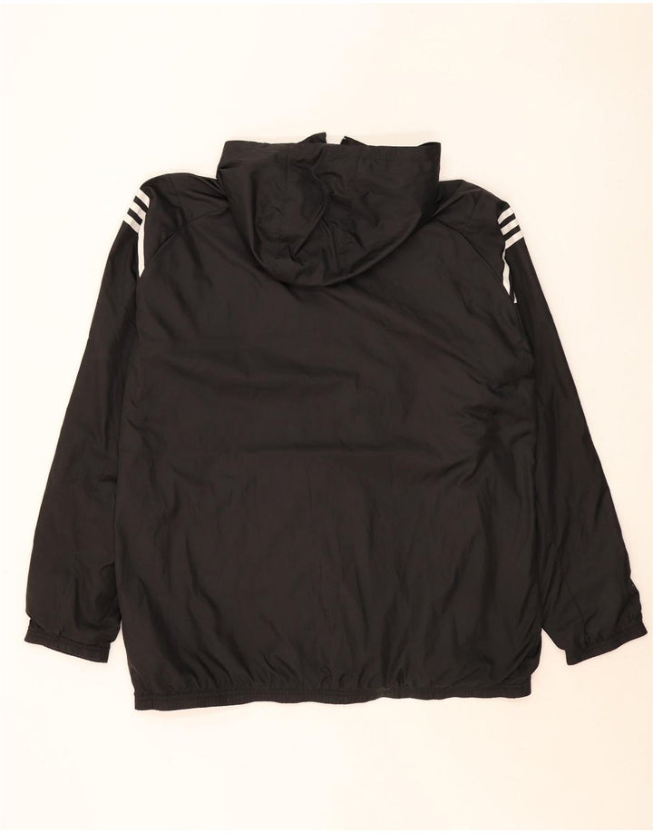 Adidas Ανδρικό μπουφάν βροχής με κουκούλα UK 42 XL μαύρο πολυεστέρα