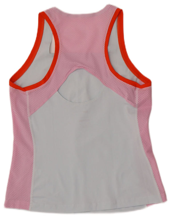 Γυναικείο Nike Dri Fit Slim Vest Top UK 12 Medium Blue Colourblock