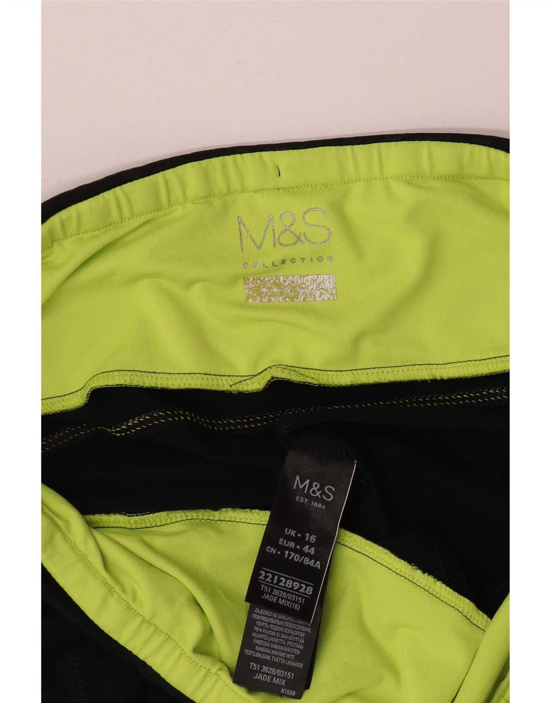 Marks & Spencer Γυναικεία Κολάν UK 16 Μεγάλο μαύρο γεωμετρικό πολυεστέρα