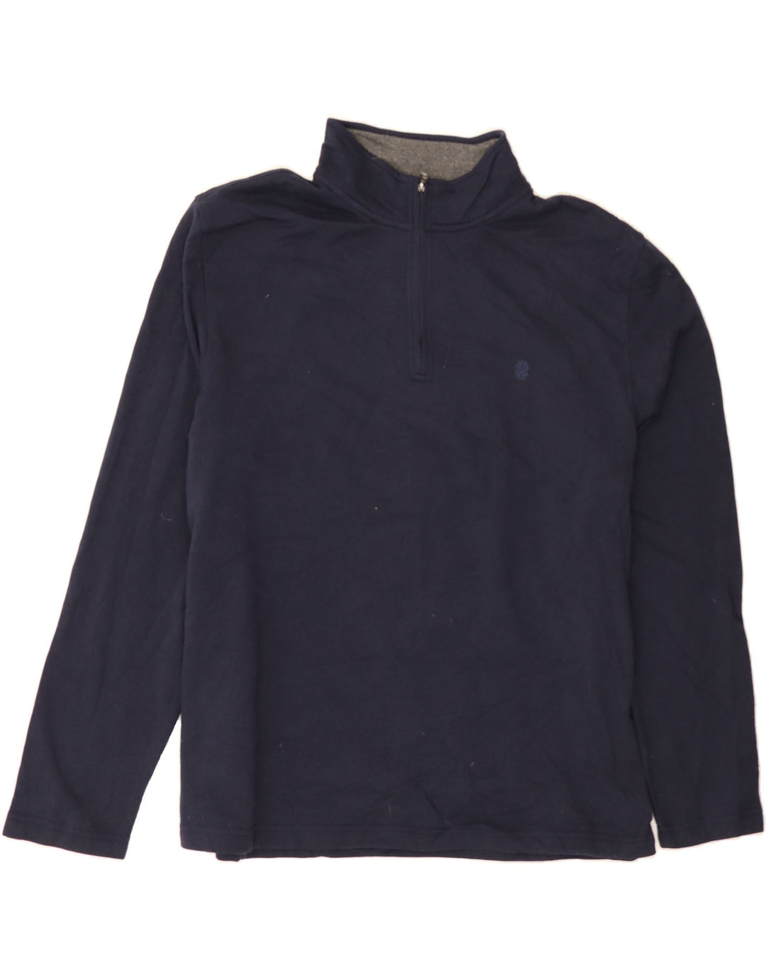 IZOD Mens Zip Neck Sweatshirt Jumper XL Navy Blue Polyester Vintage Izod and Second-Hand Izod from Messina Hembry 