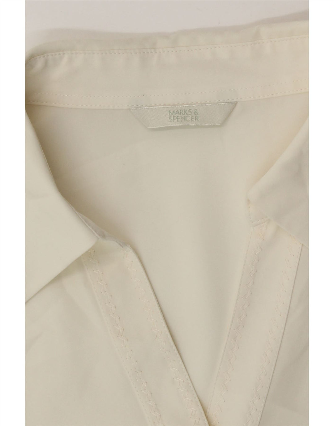 Marks & Spencer Γυναικείο κοντομάνικο πουκάμισο UK 18 XL Off White