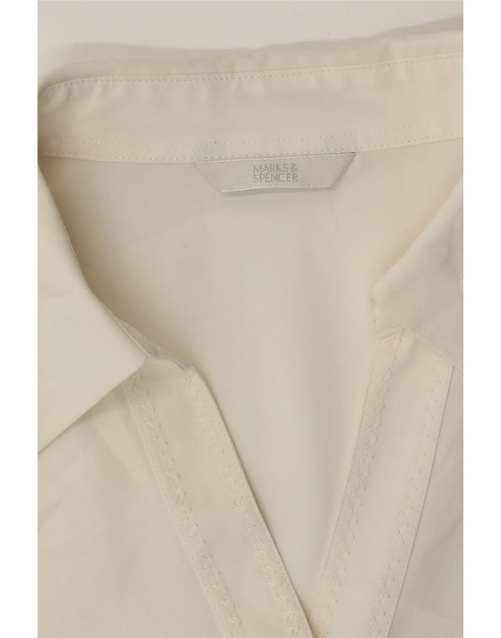 Marks & Spencer Γυναικείο κοντομάνικο πουκάμισο UK 18 XL Off White