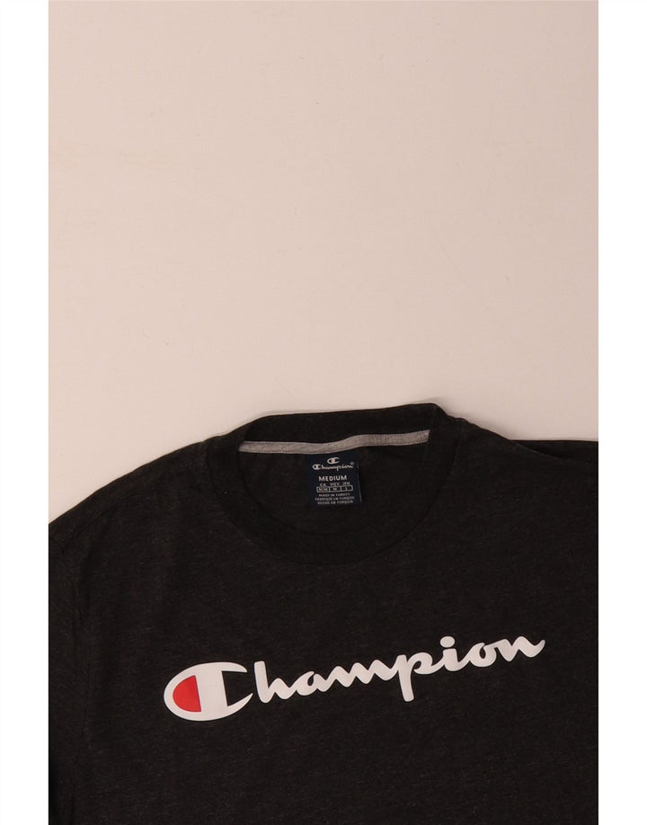 Ανδρικό γραφικό T-shirt CHAMPION Top Medium Black Flecked