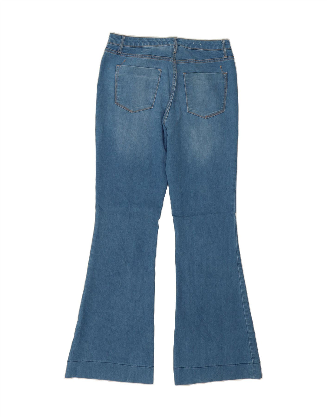 MOSSIMO Womens High Rise Flared Jeans US 10 Medium W34 L33 Blue Cotton Vintage Mossimo and Second-Hand Mossimo from Messina Hembry 