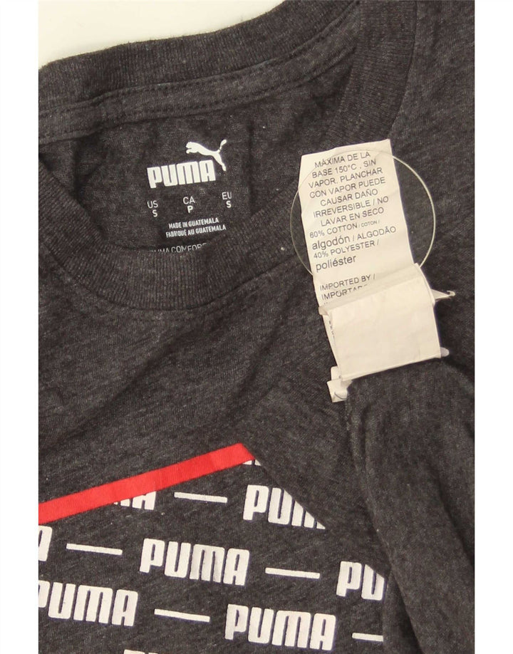 Ανδρικό γραφικό μπλουζάκι Puma Μικρό βαμβακερό γκρι