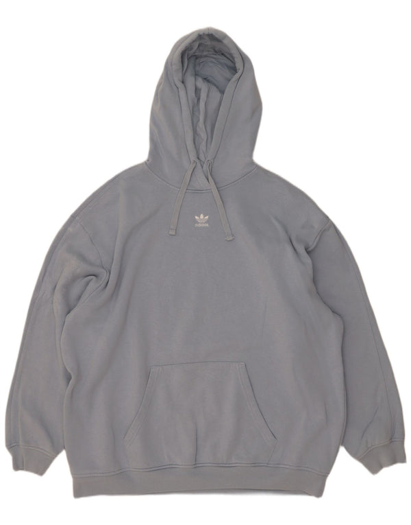 Adidas Γυναικείο Hoodie Jumper UK 12/14 μεσαίο μπλε βαμβακερό