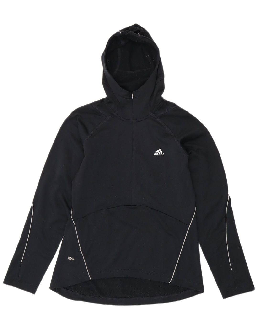 ADIDAS Γυναικείο Climawarm με φερμουάρ με κουκούλα UK 12 Medium Navy Blue