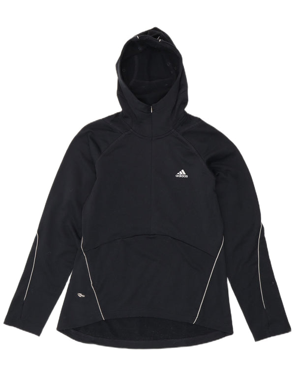 ADIDAS Γυναικείο Climawarm με φερμουάρ με κουκούλα UK 12 Medium Navy Blue