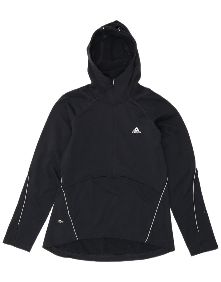ADIDAS Γυναικείο Climawarm με φερμουάρ με κουκούλα UK 12 Medium Navy Blue
