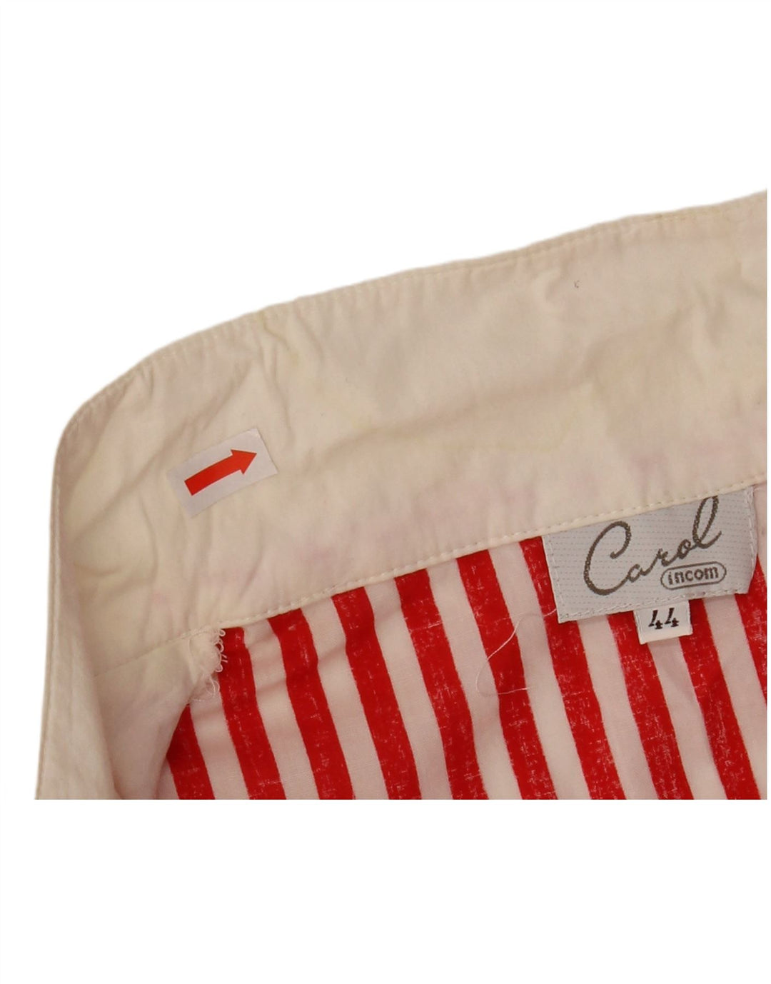 Incom Γυναικείο Αμάνικο Πουκάμισο Φόρεμα IT 44 Μεσαίο κόκκινο ριγέ