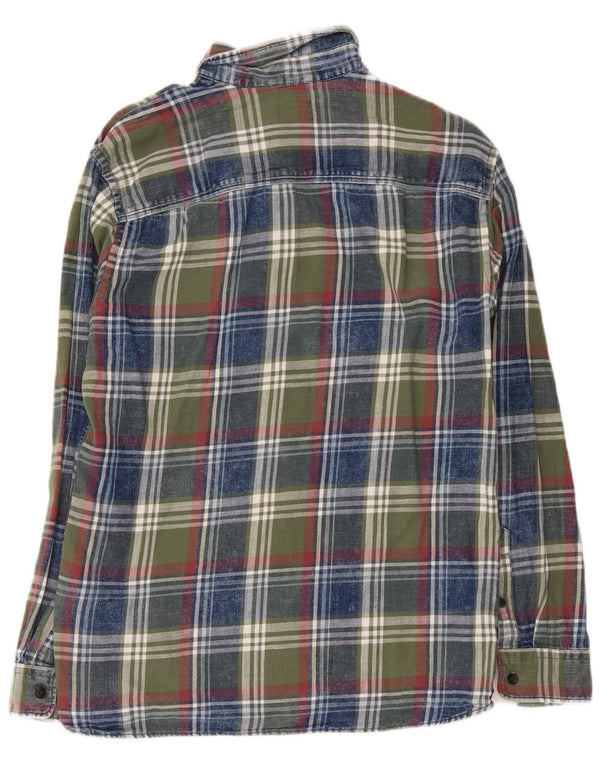 Ανδρικό φανελένιο πουκάμισο Jack & Jones, βαμβακερό μεσαίο πράσινο