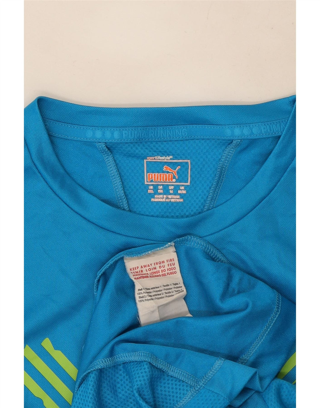 Puma Boys Graphic T-Shirt Top 15-16 Years Blue Polyester