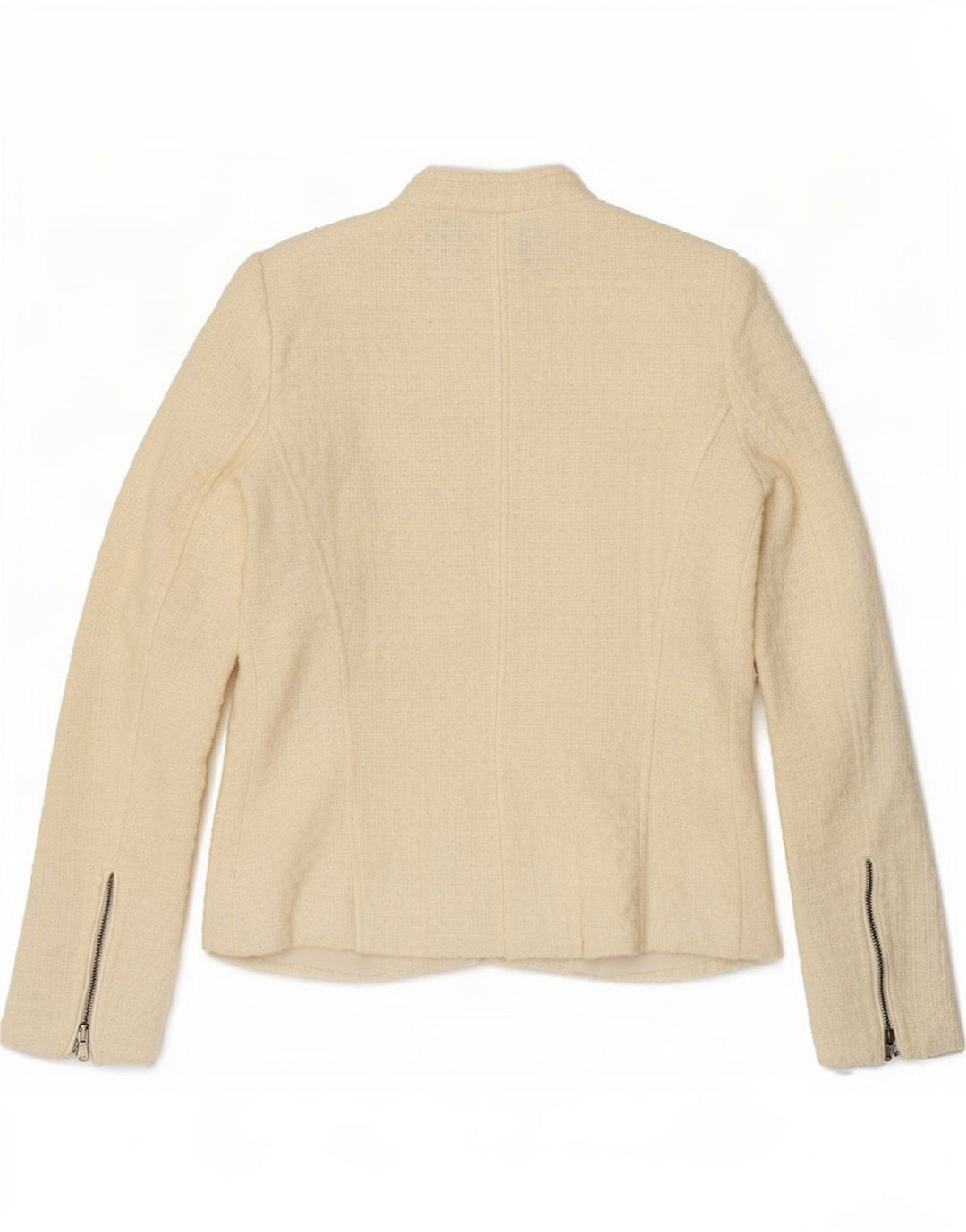 Zara Γυναικείο μπουφάν blazer UK 12 Medium Off White Ακρυλικό