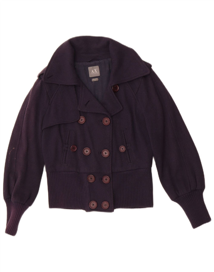 Armani Exchange Γυναικείο Διπλό Μπουφάν Crop Bomber UK 6 XS Navy Blue