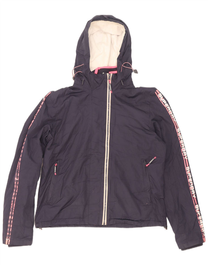 Superdry Γυναικείο Μπουφάν αντιανεμικό γραφικό UK 16 Large Navy Blue