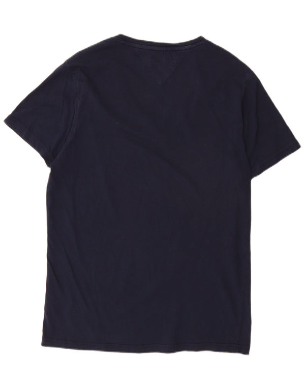 Tommy Hilfiger Γυναικείο T-Shirt Top UK 16 Large Navy Blue Cotton