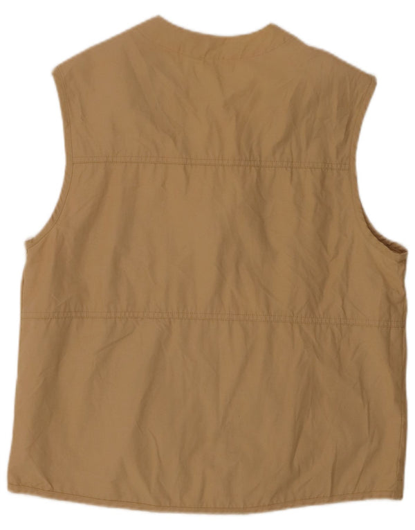 Diadora Mens Utility Gilet UK 36 Small Beige Cotton