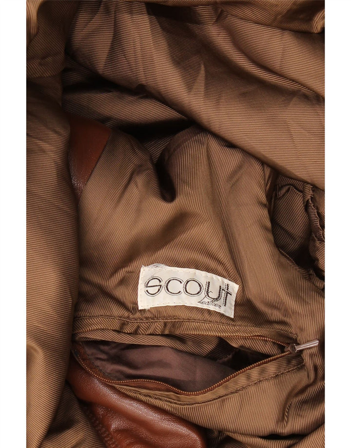 Ανδρικό Δερμάτινο Μπουφάν Scout UK 40 Large Brown