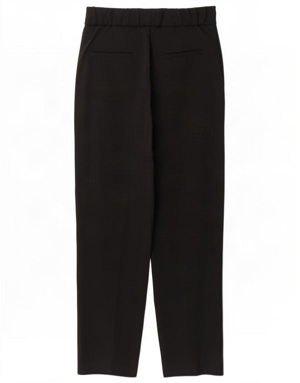 Massimo Dutti Womens Pegged Suit Trousers EU 36 XS W26 L27 Black Viscose