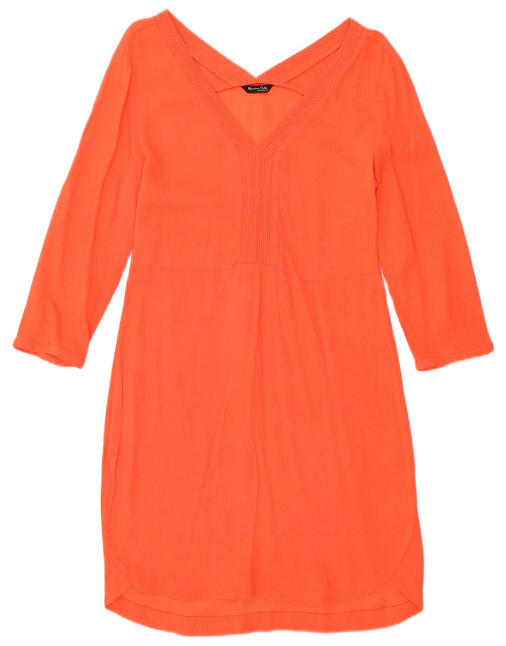 Massimo Dutti Γυναικείο φόρεμα με μανίκια 3/4 UK 8 Μικρό Πορτοκαλί