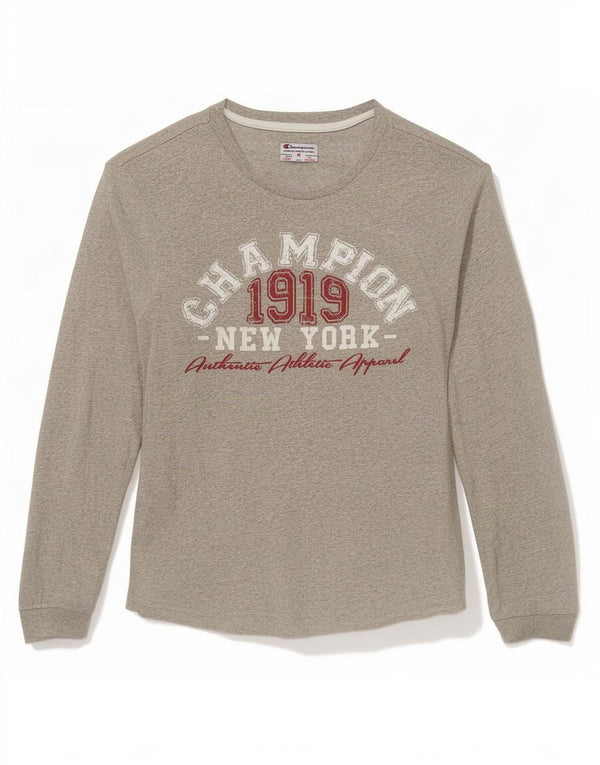 Champion Boys Graphic T-shirt Top 9-10 Years Medium Grey Flecked
