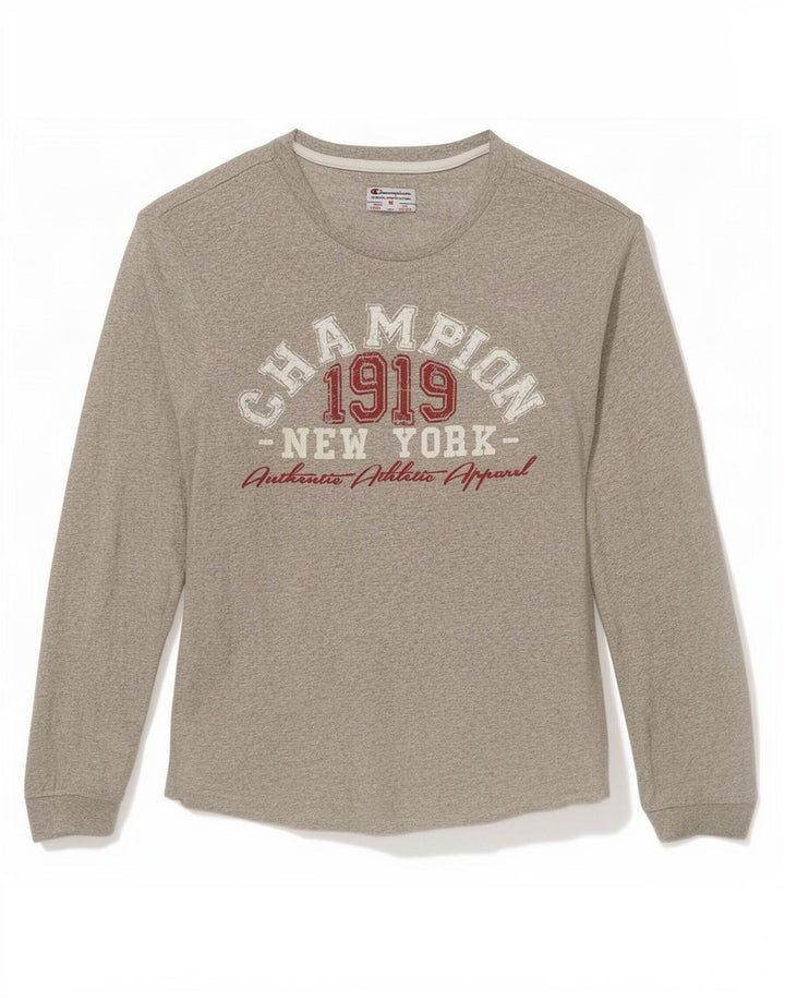 Champion Boys Graphic T-shirt Top 9-10 Years Medium Grey Flecked