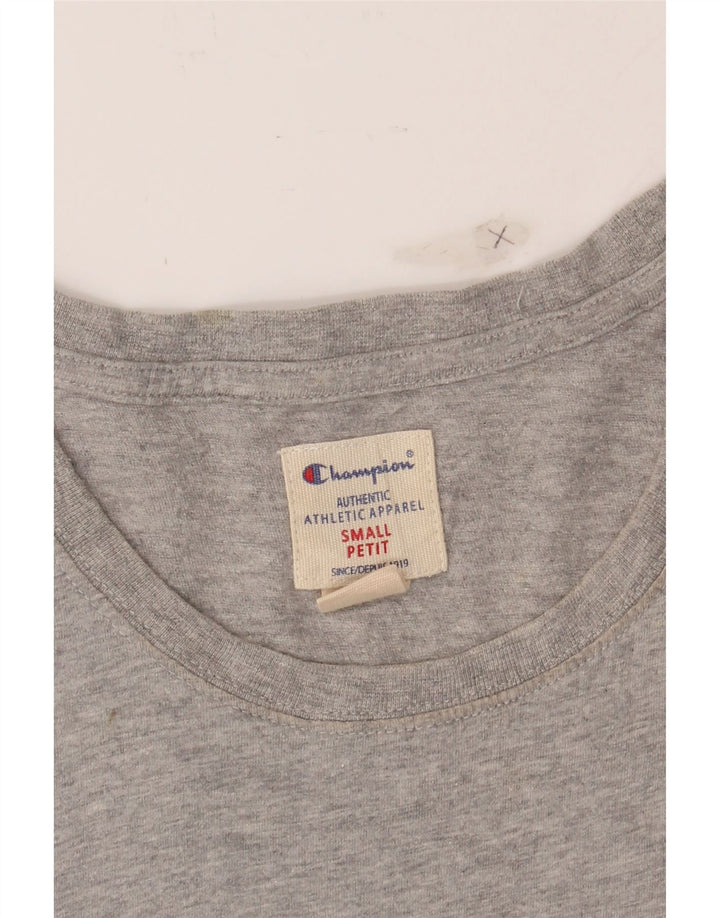 CHAMPION Mens Petite Graphic T-Shirt Top Small Grey Cotton Vintage Champion and Second-Hand Champion from Messina Hembry 
