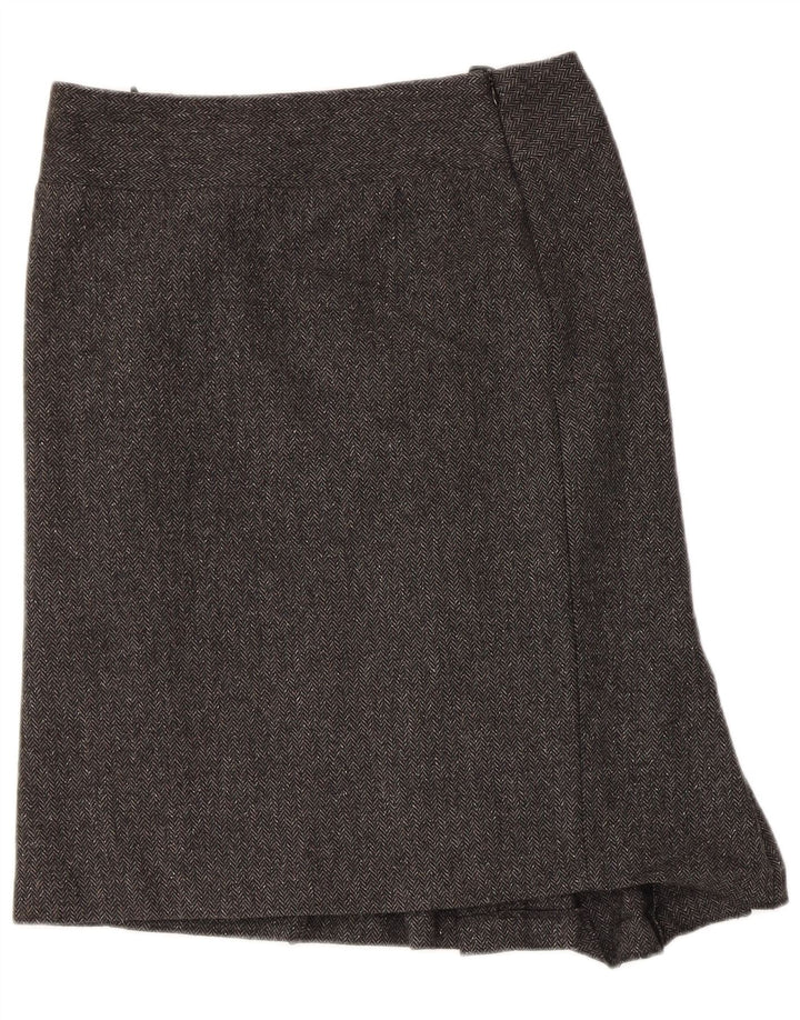 Benetton Γυναικεία ασύμμετρη φούστα IT 40 Small W30 Grey Riringbone
