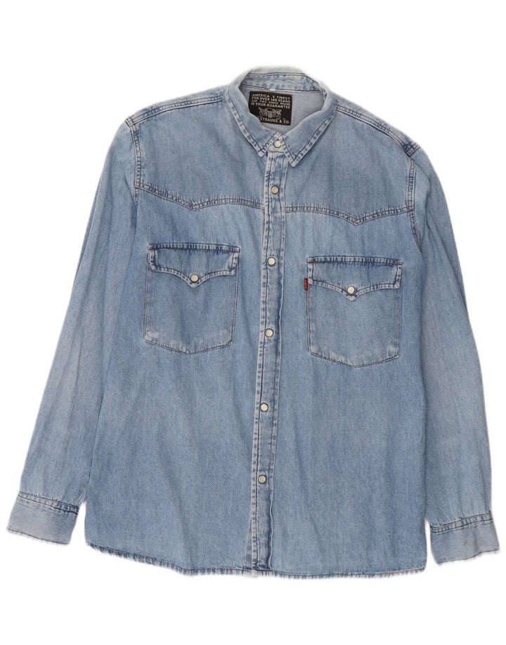 Ανδρικό τζιν πουκάμισο Levi's XL μπλε