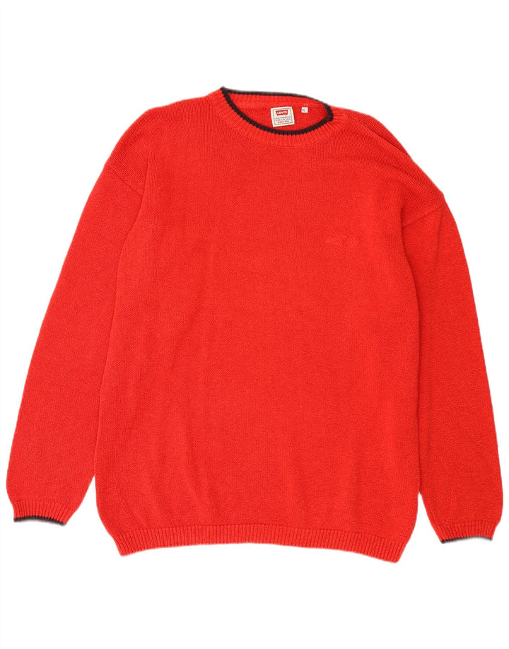 Ανδρικό πουλόβερ Levi's Crew Neck Jumper XL Κόκκινο βαμβακερό