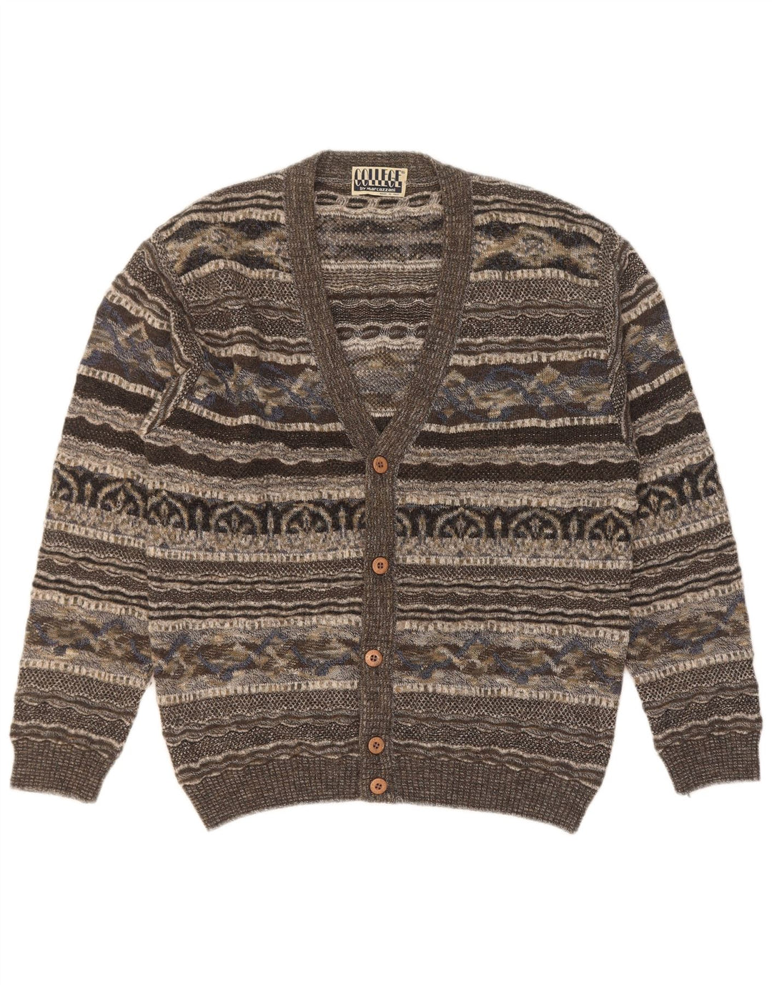 Ανδρικό πουλόβερ ζακέτα Marcazzani IT 50 Medium Grey Retro