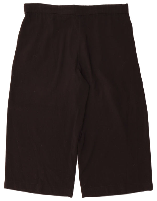 Zara Γυναικείο Trafaluc Παντελόνι Capri με φαρδύ πόδι μεγάλο W30 L22 μαύρο πολυεστέρα