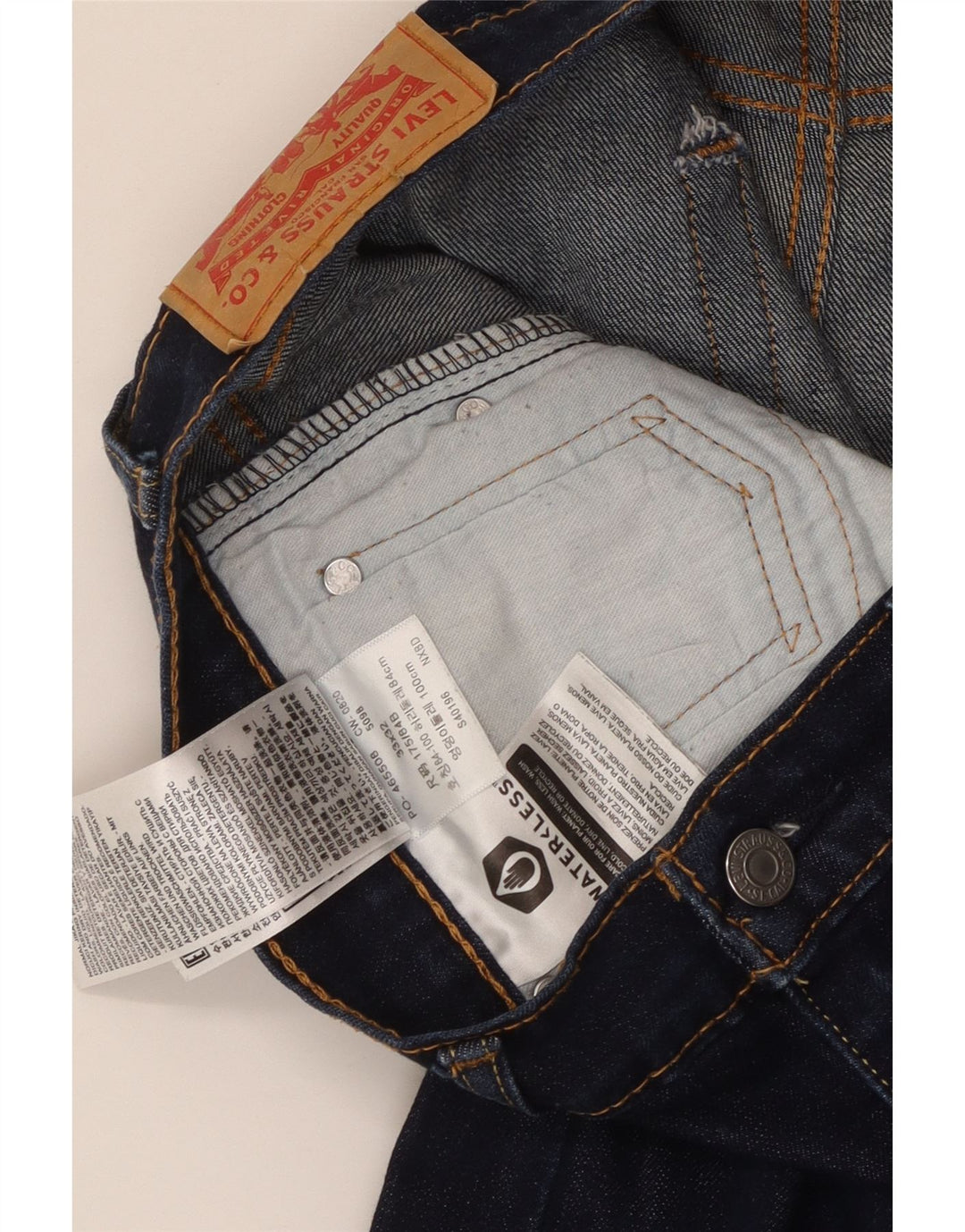 Ανδρικό LEVI'S 510 Skinny Jeans W33 L32 Navy Blue Cotton