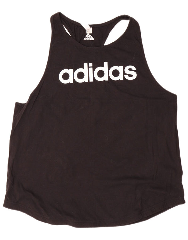 Adidas Γυναικείο Γραφικό Γιλέκο UK 24/26 2XL Μαύρο βαμβακερό