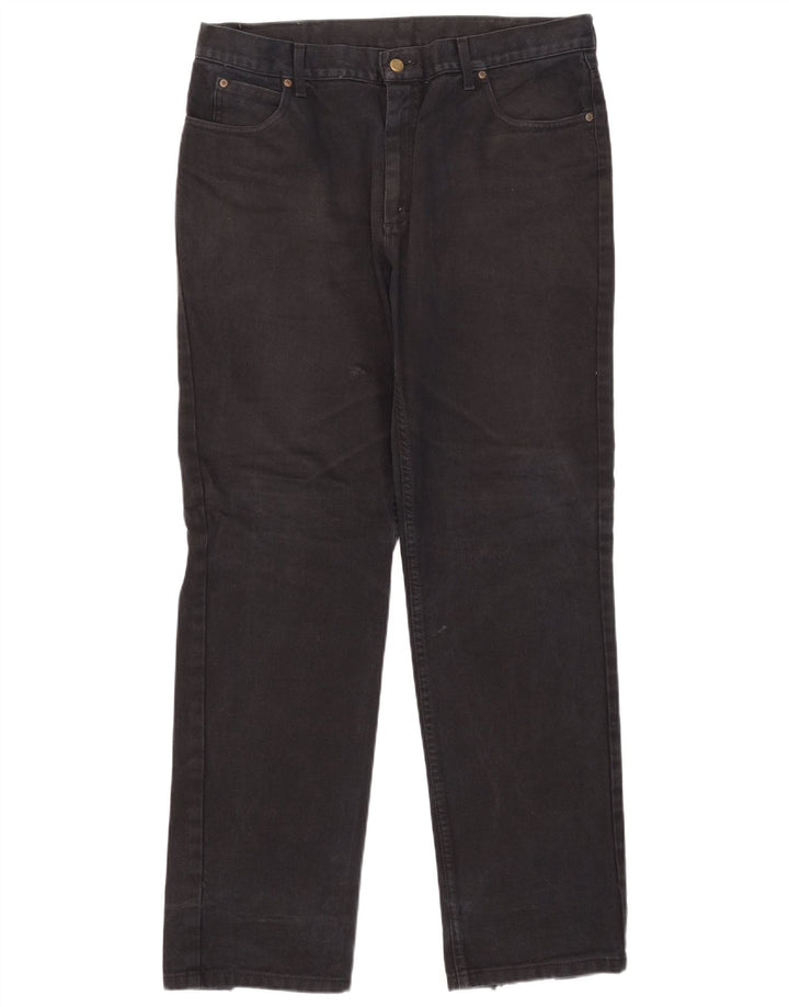 Lee Mens Straight Jeans W38 L34 Μαύρο βαμβακερό