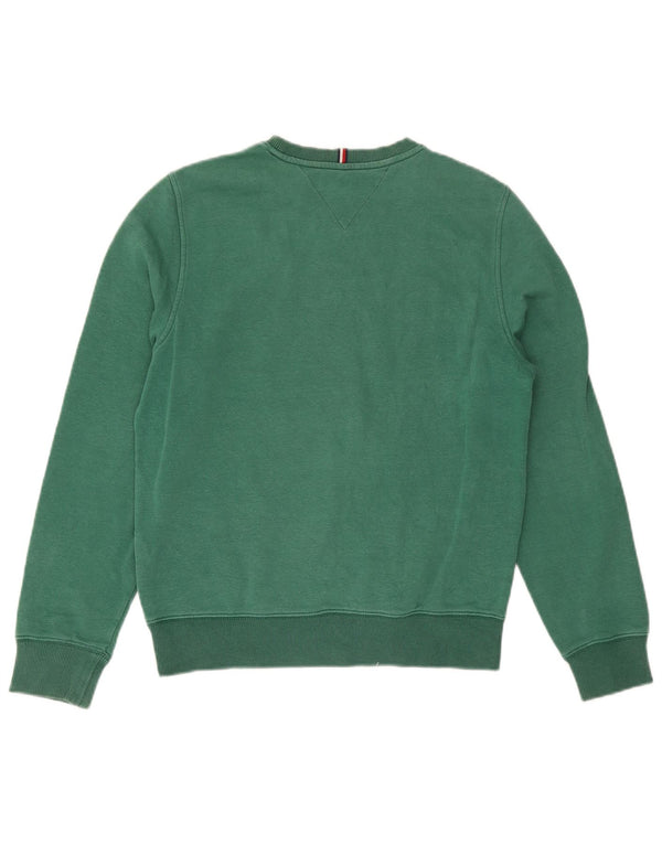 Γραφικό ανδρικό φούτερ Tommy Hilfiger Jumper Μικρό πράσινο βαμβακερό
