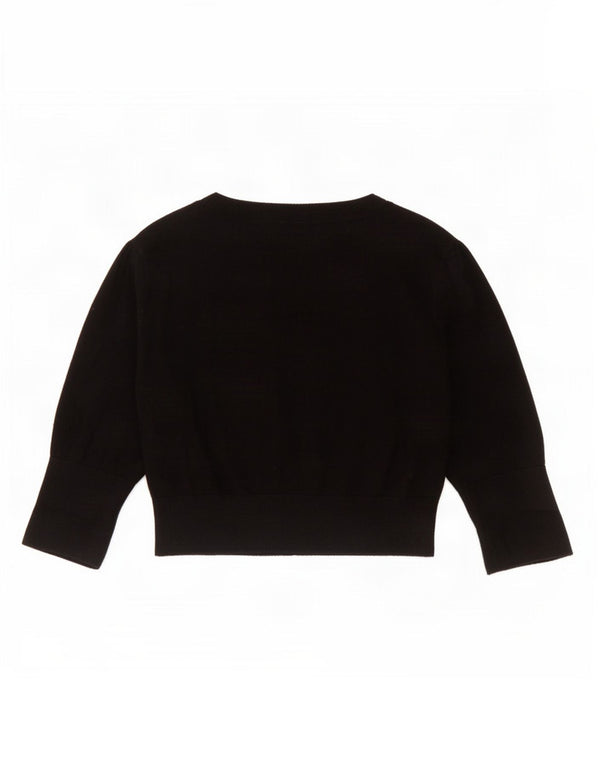 Marks & Spencer Γυναικείο πουλόβερ Crop Cardigan UK 12 Medium Black