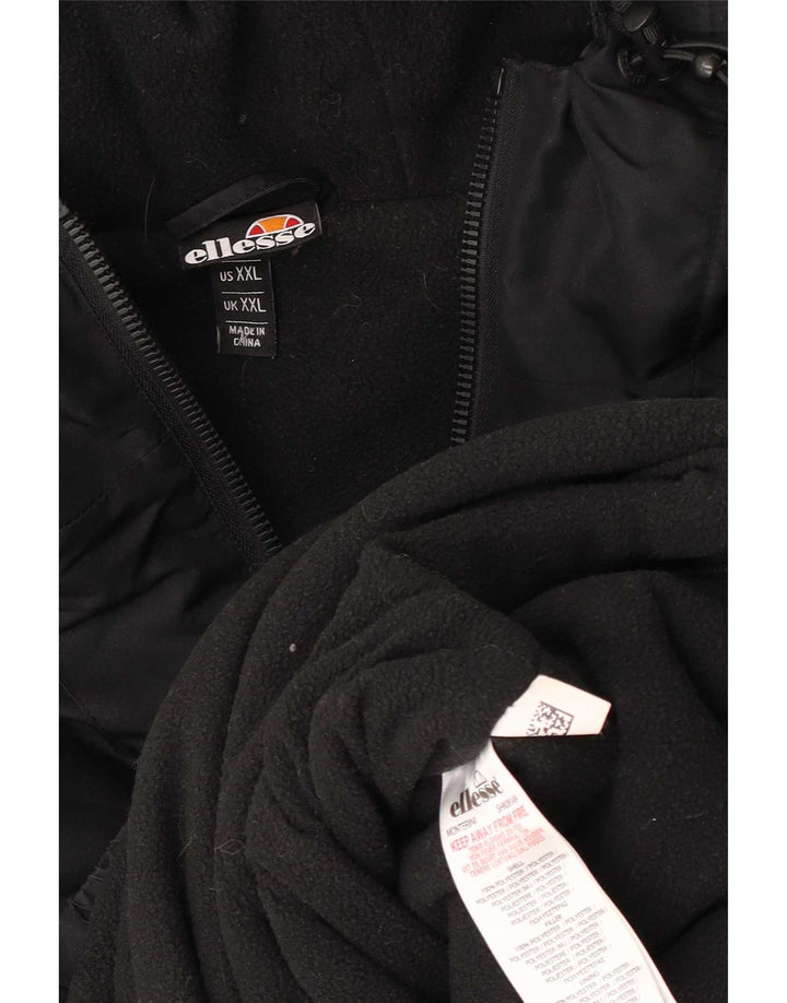 Ανδρικό μπουφάν Anorak με κουκούλα Ellesse UK 44 2XL μαύρο πολυεστέρα