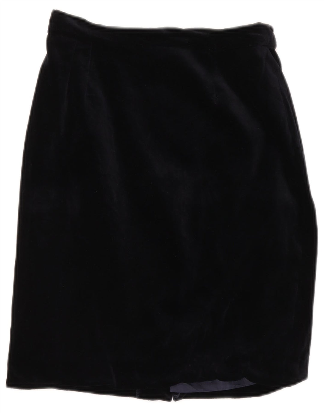 Γυναικεία βελούδινη ψηλόμεση pencil φούστα VINTAGE IT 42 Medium W26 Navy Blue