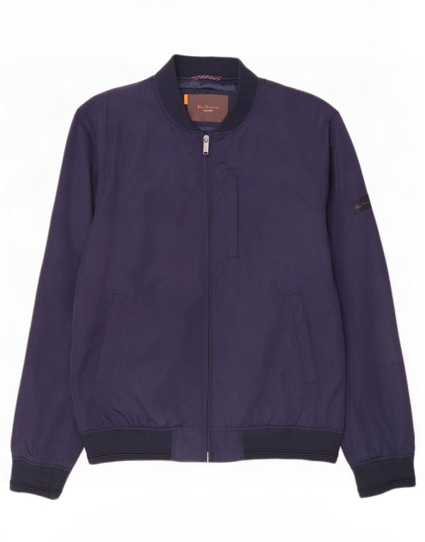 Ben Sherman Ανδρικό Bomber Jacket UK 40 Large Navy Blue Polyester