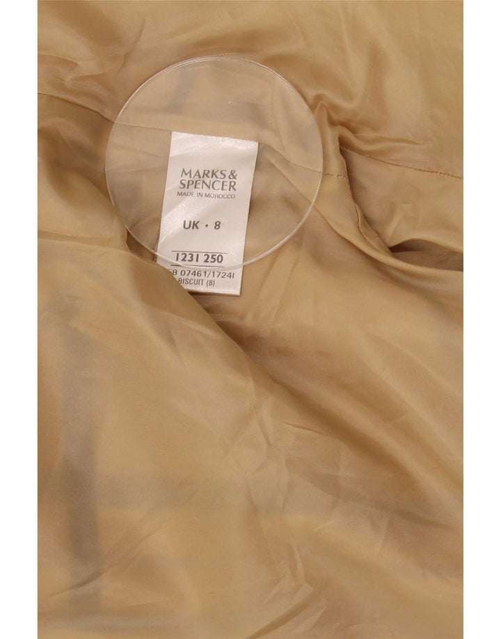 Marks & Spencer Γυναικείο Πανωφόρι UK 8 Small Beige Check Polyester