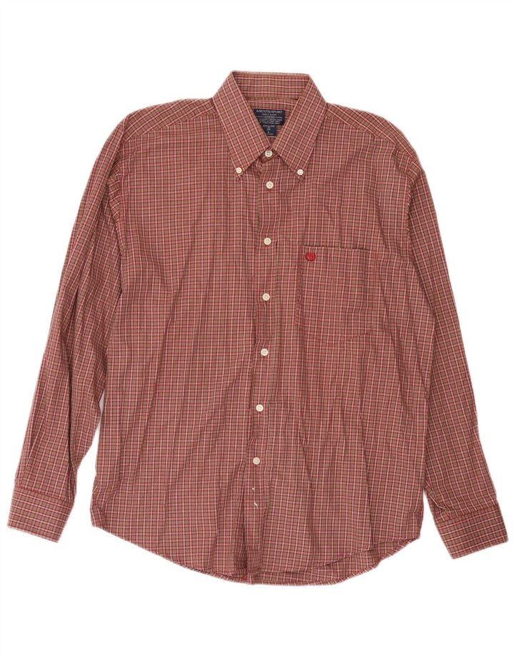 ASCOT SPORTS Ανδρικό πουκάμισο μεγάλο μπορντό Gingham Cotton