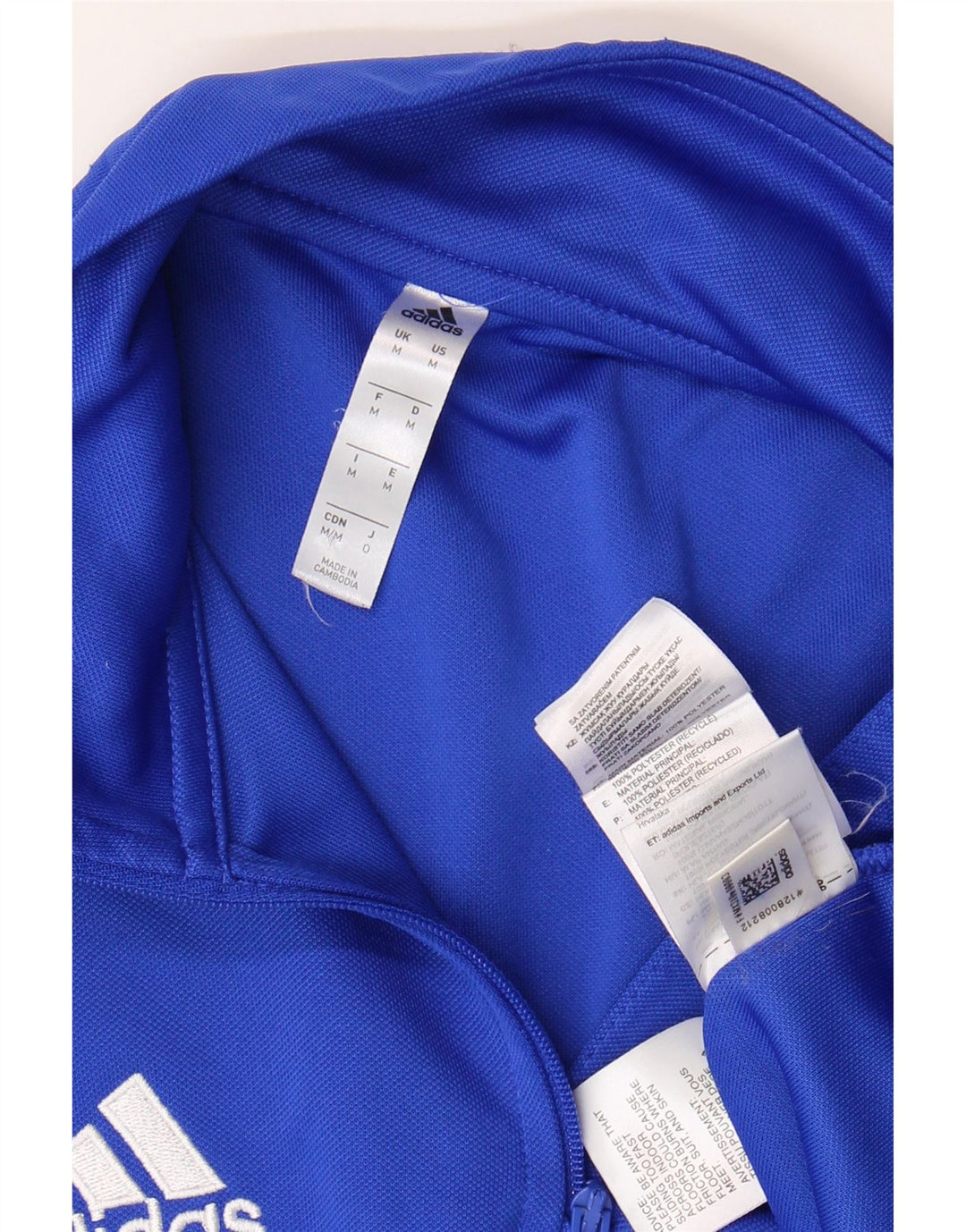 ADIDAS Mens Aeroready Zip Neck Pullover Tracksuit Top Medium Blue Vintage Adidas and Second-Hand Adidas from Messina Hembry 
